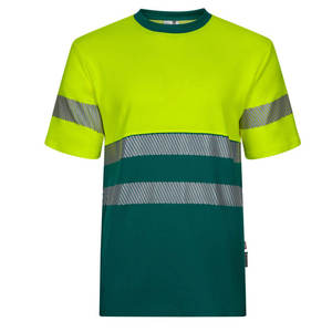 Custom High Visibility Reflective <b>Shirts</b> Bulk Breathable <b>Bird</b> Eye Mesh Safety Work Wear Construction Hi Vis Men Clothing - Product Image 2