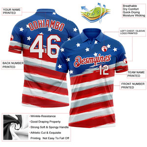 Custom Printed Sublimation Digital Full Print Golf Polo Shirts Embroidered Moisture-Wicking Performance <b>Bowling</b> Jerseys - Product Image 5