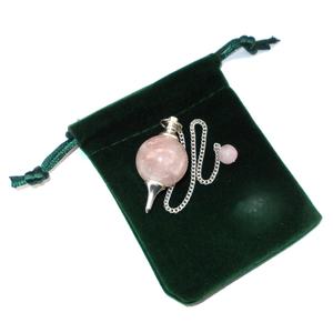 Péndulo de Cuarzo Rosa Natural con Cadena para Sanación con Cristales y Radiestesia, Venta al por Mayor de Gemas para Meditación Espiritual - Product Image 6