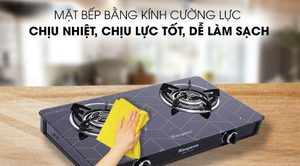 Glass surface LPG Gas Cooktops with Magneto Ignition Gas Stove Made in Vietnam Double burner Cooker Stove Double Kitchen - Product Image 3
