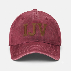 Casquette de baseball vintage en coton délavé sur mesure, 6 panneaux, haute qualité, non structurée, style « Dad Hat », avec logo brodé, profil moyen, vente en gros - Product Image 3