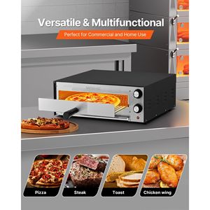 1750W pizzaiolo commerciale elettrico da 16 pollici forno interno W/temporizzazione Temp piano cottura Pizza piano cottura per cena a casa con Pizza - Product Image 6