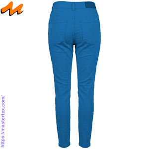 MASTER TEXTILE Women's Mid Waist Regular Fit Ctn/Poly/<b>Stretch</b> <b>Denim</b> Full Length Pent Breathable Fabric Spring Wear Garment Dyed - Product Image 2