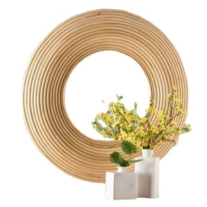 Natural Vibe Bohemian Round Rattan y Rotan Espejo Uso decorativo - Product Image 5