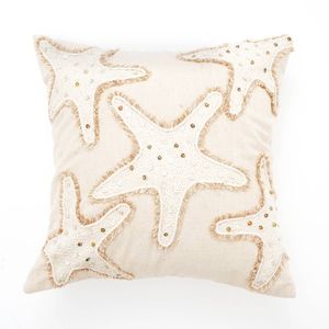 Cuscino da esterno ricamato con stelle marine 18X18" - Product Image 4