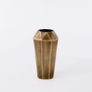 Vase à fleurs en métal de luxe, finition premium, décoration d'intérieur, centre de table, présentation sur table, accent pour salon, style moderne élégant - Product Image 1