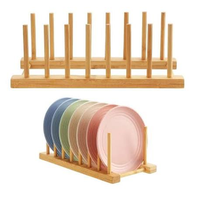 Support à assiettes en bois, accessoires de cuisine, égouttoir à vaisselle en bois, best-seller - Product Image 3