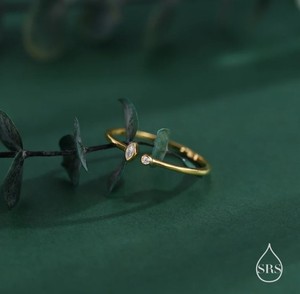 CZ Marquise Open <b>Ring</b> in Sterling <b>Silver</b> <b>Silver</b> or Gold <b>Adjustable</b> Geometric Minimalist CZ <b>Ring</b> - Product Image 2