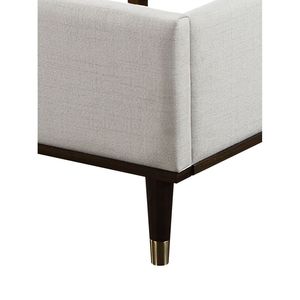 Letto matrimoniale Cerana imbottito in tessuto grigio chiaro - Product Image 5