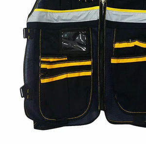 Chaleco de Seguridad Reflectante de Alta Visibilidad Unisex, Amarillo Marino, Ropa de Trabajo de Poliéster - Product Image 4