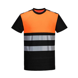เสื้อยืดเซฟตี้ผู้ชาย Econex Sports สีน้ำเงินสะท้อนแสง ป้องกันรอยยับ ระบายอากาศ แห้งเร็ว มองเห็นได้ชัดเจน สำหรับงานหนัก พิมพ์ลายซิลค์สกรีน - Product Image 3
