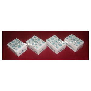 Cajas de Joyería de Mármol Blanco Puro Hechas a Mano, con Diseño Tallado en Piedra de Jabón Natural y Madreperla, Ideales para Revender - Product Image 4