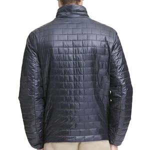 Blouson matelassé coupe-vent et imperméable à capuche, couleur unie, patchwork géométrique sur le devant, éco-responsable, chaud pour l'hiver, fermeture éclair, style streetwear - Product Image 6
