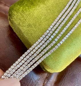 Indian Manufacture Shiny Crystal Bracelet Elegant Round Cut Tennis Bracelet for Unisex Fashion Jewelry From India - Product Image 2