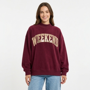 <b>Top</b> Trend Premium Quality Women Mock Neck <b>Sequins</b> applique Letters Fleece Mock Neck Sweatshirt Women Streetwear New Arrival - Product Image 5