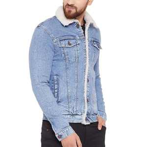 Wear Men's Classic <b>Denim</b> Jacket Solid Color Turn down Collar Button Closure Washed Cotton <b>Denim</b> Outerwear <b>Coats</b> - Product Image 2