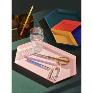 Plateau de service rond moderne en métal, en fer thermolaqué, décoratif, minimaliste, pour cuisine, table basse, maison et restaurant - Product Image 6