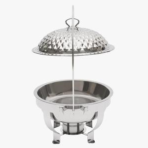 Recipiente Redondo de Acero Inoxidable con Tapa de Cúpula, Calentado con Combustible, para Servir en Restaurantes y Banquetes - Product Image 3