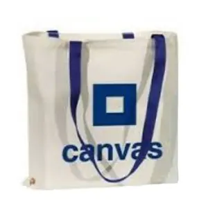 Sacolas de compras de lona de algodão branco com tamanho padrão sacolas de compras de algodão liso sustentável com impressão personalizada