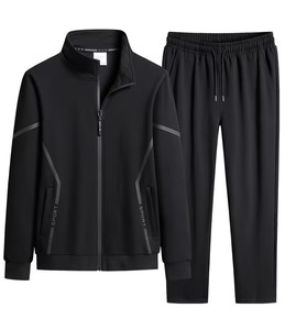 High Quality Lightweight Breathable Spandex/Polyester <b>Wind</b> <b>Breaker</b> Tracksuit Men's Solid Color Turn-down Collar Casual Hoodie - Product Image 1