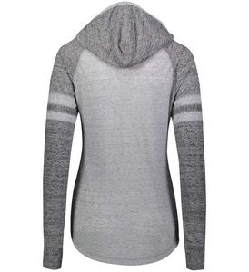 Sudaderas con capucha para mujer, otoño e invierno, al por mayor, con logo personalizado, bloques de color, cortas, de forro polar, extragrandes. - Product Image 4