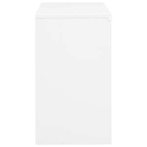 Armoire de bureau moyenne en acier blanc avec verre trempé pour l'organisation des dossiers - Product Image 3