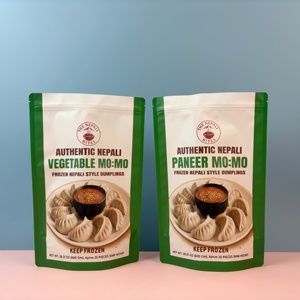<span class=keywords><strong>Prix</strong></span> d'usine, vente en gros, sacs d'emballage alimentaire personnalisés en plastique laminé Doypack pour aliments secs, raviolis surgelés, avec fermeture à glissière - Product Image 1