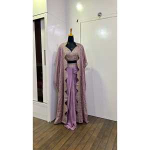 Vestido de noche Indo Western de diseñador para fiestas con trabajo de secuencia - Product Image 5