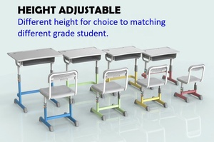 Mesas y Sillas de Estudio, Sillas Escolares Individuales de Metal y Mesa, Mobiliario Escolar - Product Image 4