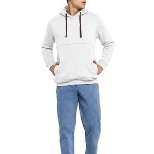 Sudadera con Capucha Marrón para Hombre, Corte Regular, Algodón French Terry, Informal, con Bolsillo, para Otoño - Product Image 4