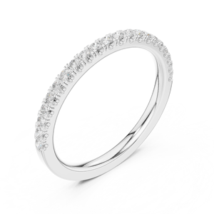 Anillos de Boda Apilables Clásicos y Sencillos de Oro Sólido de 14K Aries Jewel con Diamantes Cultivados en Laboratorio HPHT VVS Color EF para Uso Diario - Product Image 6