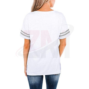 Camiseta de Algodón Lisa para Mujer, Corte Clásico, Tejido Transpirable y Suave, Informal, para Uso Diario de Verano, Básica, Minimalista, Moderna y a la Moda - Product Image 2