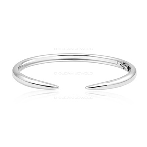 14K Gold Claw <b>Bangle</b> Bracelet Minimalist Open Stackable Gold Bracelet, Modern Claw Cuff Dainty Luxury Jewelry Gift for Women USA - Product Image 5