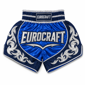 Shorts de Muay Thai et MMA pour Homme OEM, en Satin Uni Brodé sur le Devant, Taille Mi-Haute avec Cordon de Serrage, Équipement de Combat Sportif 100% Polyester à Séchage Rapide - Product Image 6