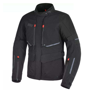 Blouson de moto noir pour homme, manches longues, coupe-vent, toutes saisons, équipement de conduite - Product Image 1