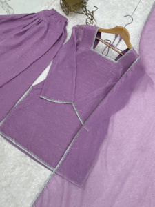 NEW EID SPECIAL PARTY SALWAR KAMEEZ CRUNCHY <b>SILK</b> <b>FABRIC</b> WORK TOP SALWAR READY WEAR STRETCHABLE QUICK DRY TRADITIONAL ALL SEASONS - Product Image 6