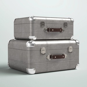 Caja de Almacenamiento Metálica Rectangular de Diseño Industrial con Asas y Tapa con Bisagras para Artículos Diversos, Capacidad de 10-20L, Duradera y Ligera - Product Image 6