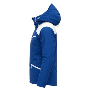 Veste de ski imperméable en polaire pour homme, bleu et blanc, style sportif, fermeture éclair, vêtement d'extérieur pour l'automne, polyester - Product Image 5