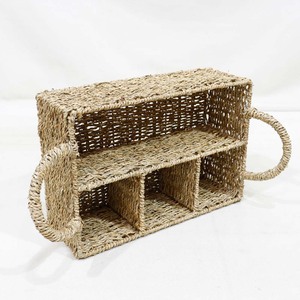 Rustic Eco-Friendly Natural Rattan Woven Multifunction <b>Storage</b> Box 3 Compartments Organizing Remotes Cosmetics <b>Drink</b>/Food - Product Image 6