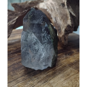 Natural Gray Himalayan Crystal Salt Lamp Pyramid Design Hand Carved Rock Lamp with Adjustable Touch <b>Dimmer</b> for Bedroom - Product Image 5
