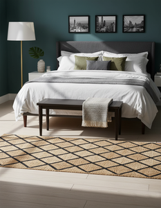 Tapis de jute abstraits de style bohème pour l'intérieur et l'extérieur Tapis de prière brodés tissés à la main Technique jacquard Durable Fabriqué à la machine - Product Image 3