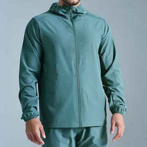 Men's Lightweight Hooded Tracksuit 2 Piece Set Zip Up Windbreaker <b>Jacket</b> and Jogger Pants Casual Outdoor Sportswear Outfit - Product Image 3