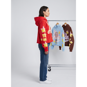 Sudadera con Capucha Corta Personalizada para Mujer, Algodón y Poliéster, Forro Polar Transpirable de 320g, Estilo Urbano, Logotipo Frontal con Letras, Diseño Gráfico, OEM - Product Image 3