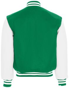 Varsity Wool-Blend <b>Leather</b>-Sleeve Men's <b>Jacket</b> Personalized Bomber <b>Jacket</b> - Product Image 3