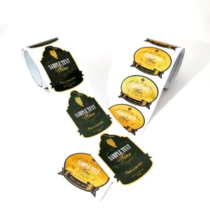 Étiquettes adhésives avec logo imprimé numériquement pour l'emballage des pots en verre de confiture et de miel - Product Image 2