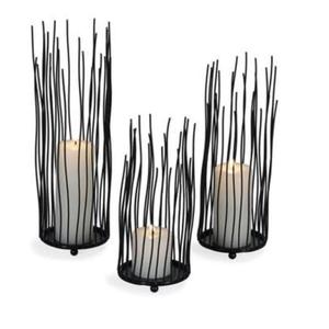 Porte-bougie décoratif de style royal pour mariage, dîner, fête, décoration de table, ensemble de 3 bougeoirs en métal - Product Image 3