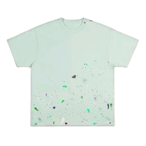Service OEM ODM – T-shirt en coton délavé et vieilli blanc et noir – T-shirts imprimés pour hommes en promotion - Product Image 5