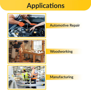 ถุงมือช่างแบบใหม่พร้อมโลโก้สั่งทำ ถุงมือเซฟตี้สำหรับงานหนัก ผลิตจากหนังวัวแท้ ทนทานต่อการเสียดสีและทนความร้อน - Product Image 2