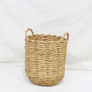 Cesta de Almacenamiento Hecha a Mano de Jacinto de Agua, Organizador de Paja Tejida con Asas para Decoración del Hogar, Cocina y Lavandería - Product Image 4