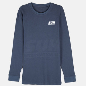 Chemise en coton 100% premium pour homme, tricot gaufré, couleur unie, manches longues, respirante, écologique, décontractée, en vente en ligne - Product Image 1